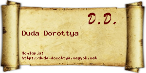 Duda Dorottya névjegykártya